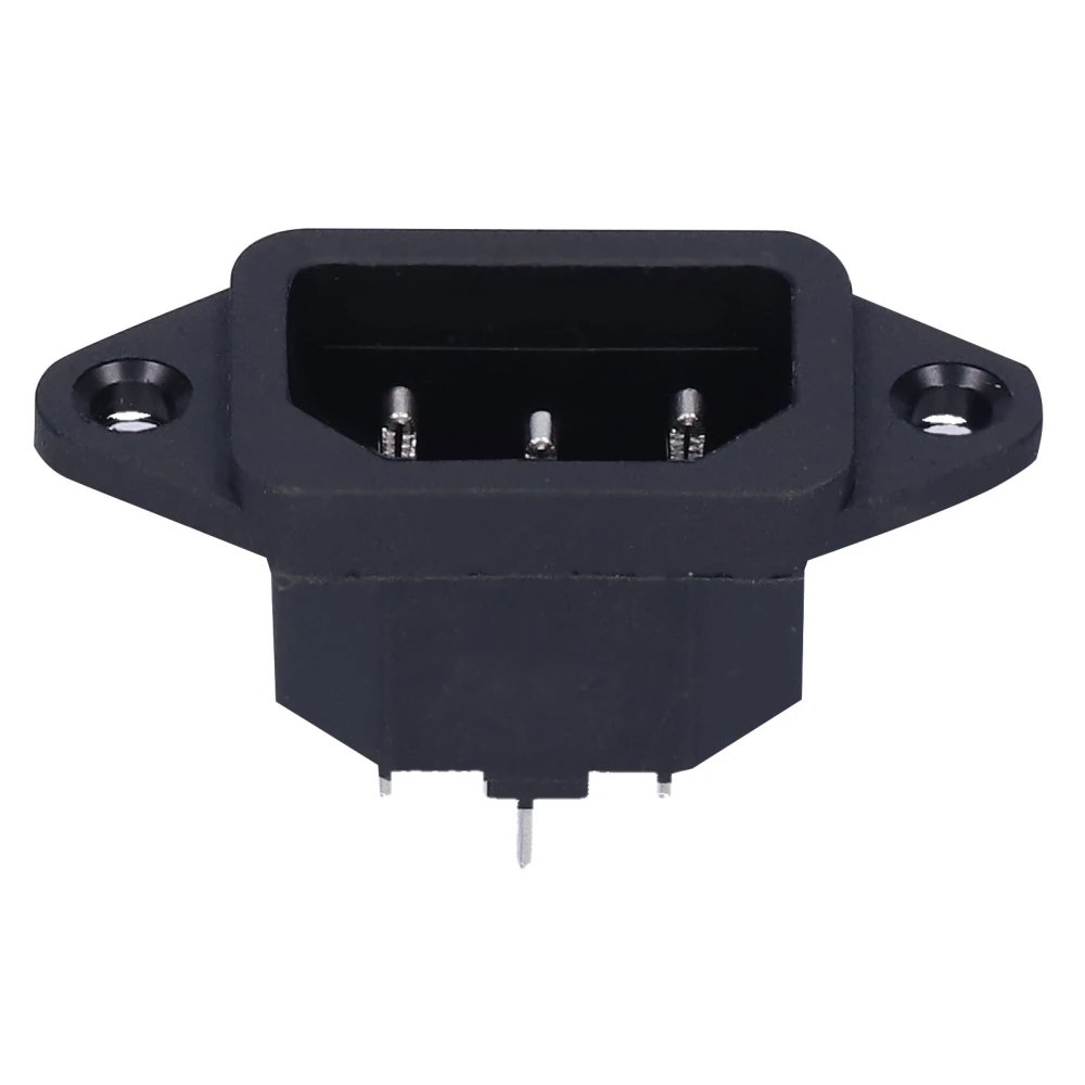 10Pcs Male Plug Power Socket 3‑Core Copper Chassis Mount Connector Industrial Supplies AC250V 10A