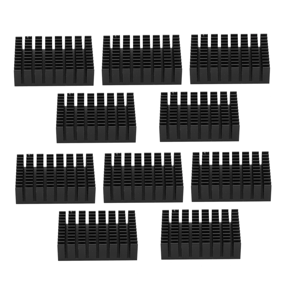 10Pcs Aluminum Heat Sink Black Heat Dissipation for CPU Routers Cooling P31 x 12 x 45