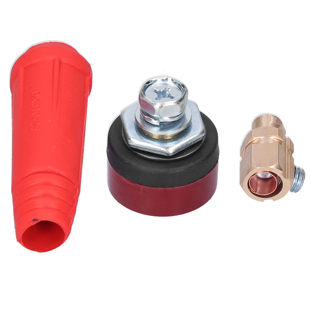 2 Packs Quick Coupler Socket Plug Welding Cable Connector Hardware Power Tools DJK 10‑25Red