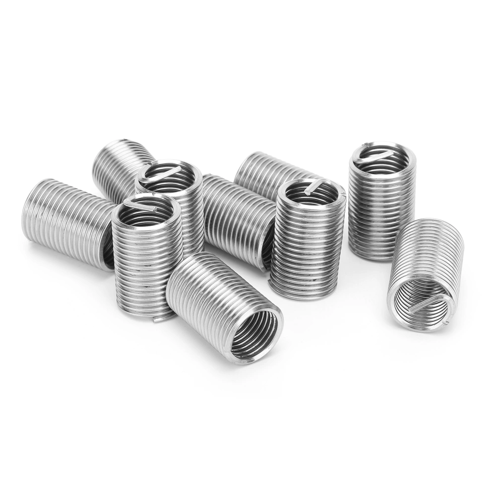 10Pcs Thread Inserts Male Female Reducing Nut Repair Tool Stainless Steel Fastener M16x2x2.5D