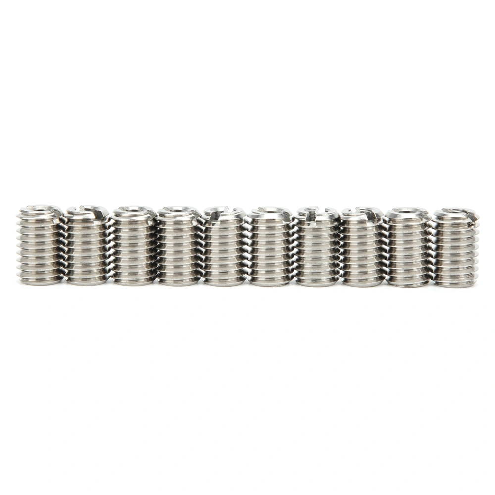 10Pcs Insert Nut Reducer Standard Thread Slot Repair Tool Stainless Steel Sleeve Components