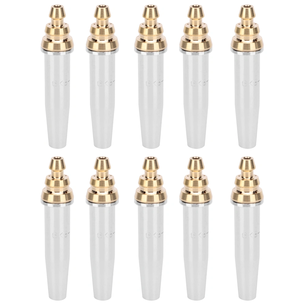 10Pcs Gas Cutting Nozzle Tip Propane Acetylene Machine Sleeve Type Gun Head GK3-2