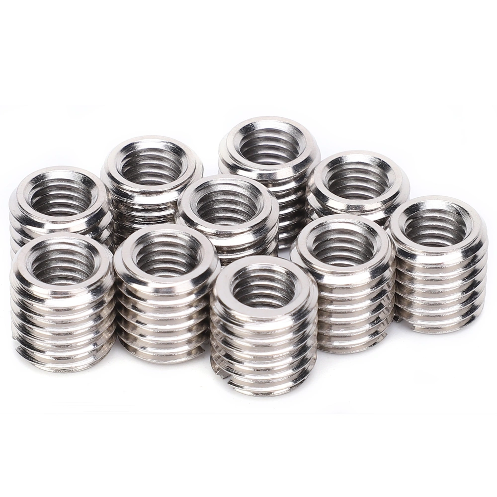 10Pcs Repair Nut Slotted Reducing Thread Bushing Screw Sleeve Conversion Insert Nut