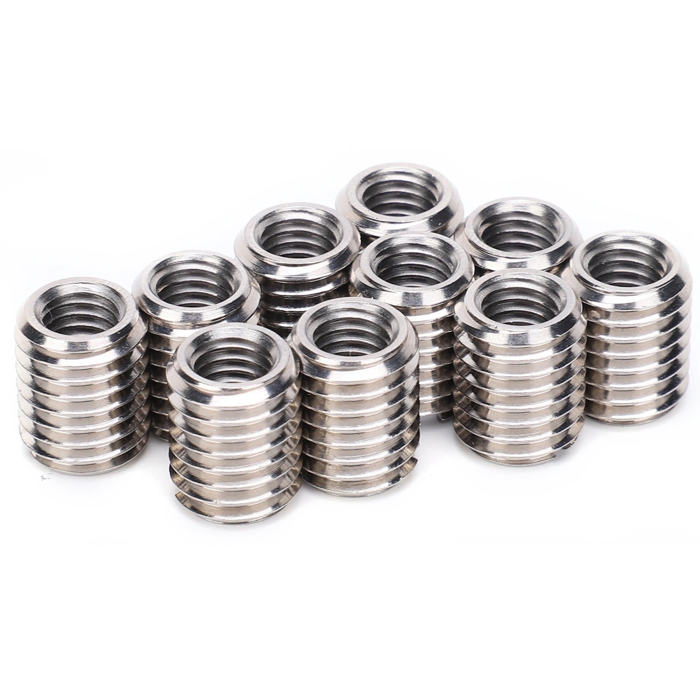 10Pcs Reducer Nut Thread Conversion Stainless Steel Repair Sleeve Bushing Screw Fastening