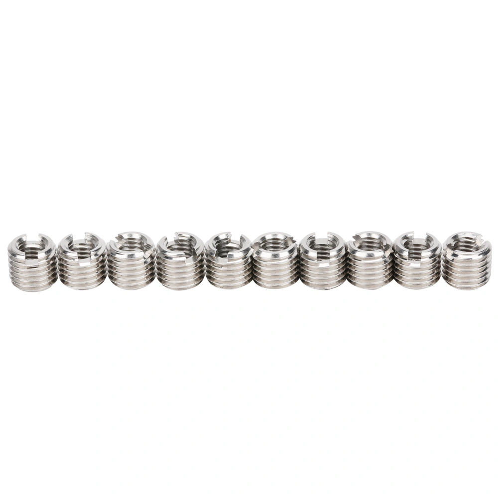 10Pcs Thread Inserts Reducing Nut Repair Tool Male Female Stainless Steel Fastener