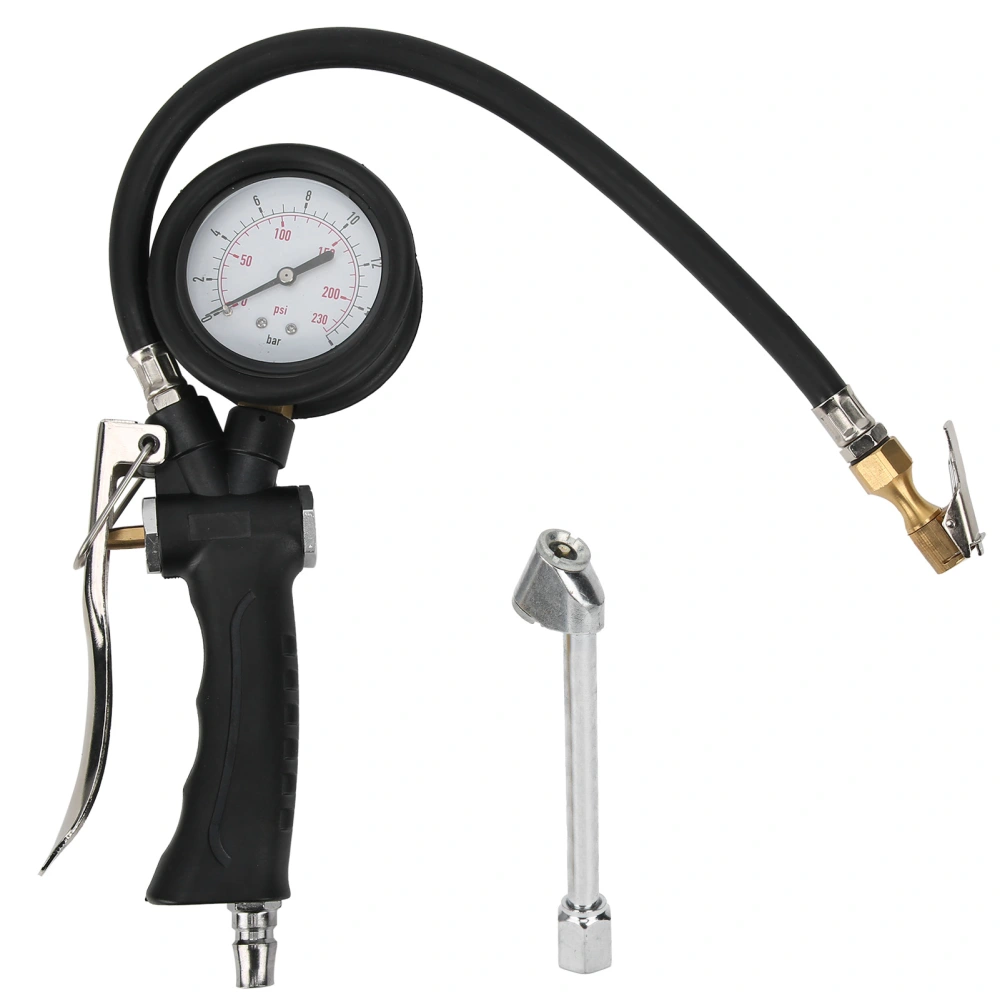 Tire Pressure Inflator Gauge Handheld for Car Motorcycle with Rotatable Head 20104