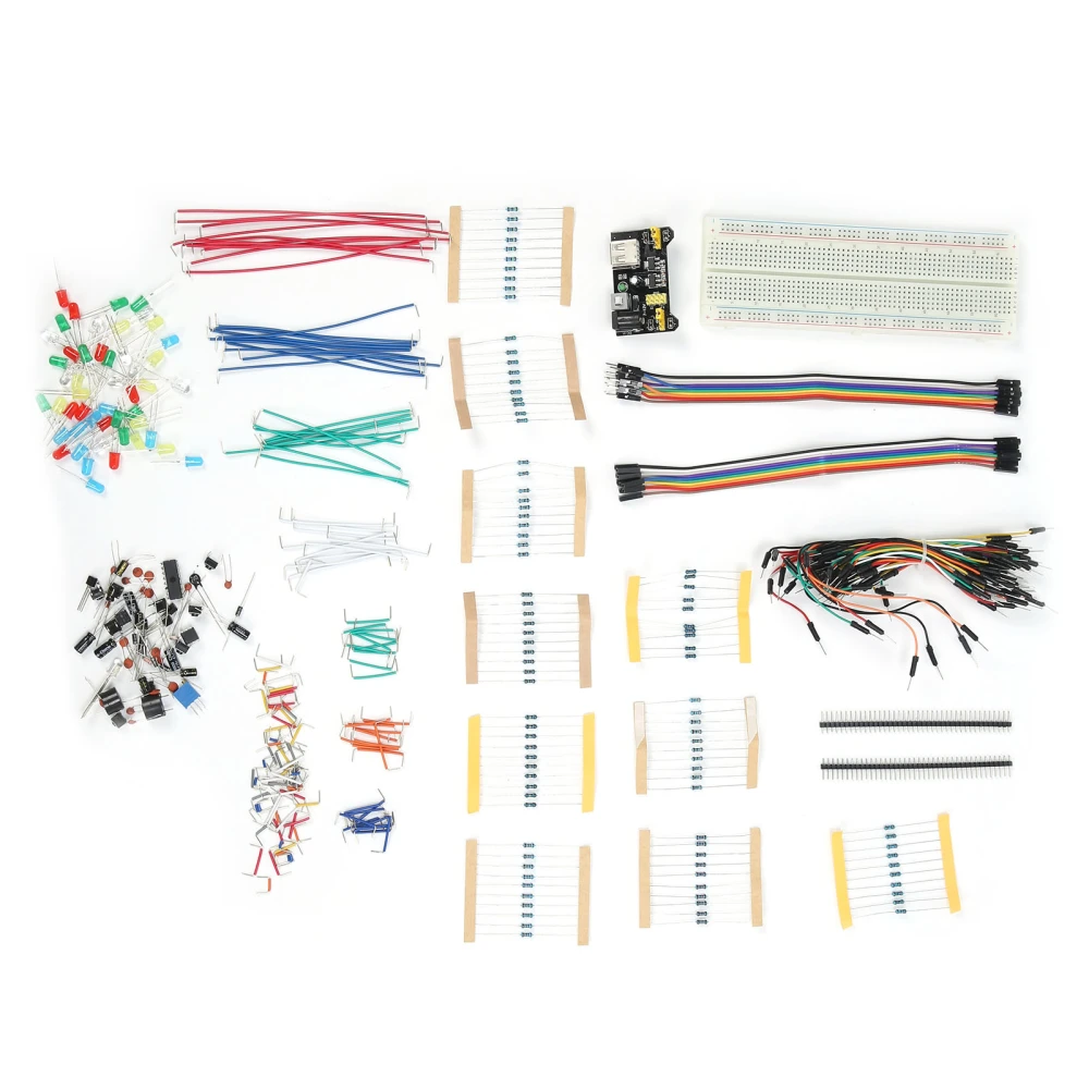 DIY Electronic Component Kit Jump Line Breadboard Ceramic Capacitor Resistor Module Set