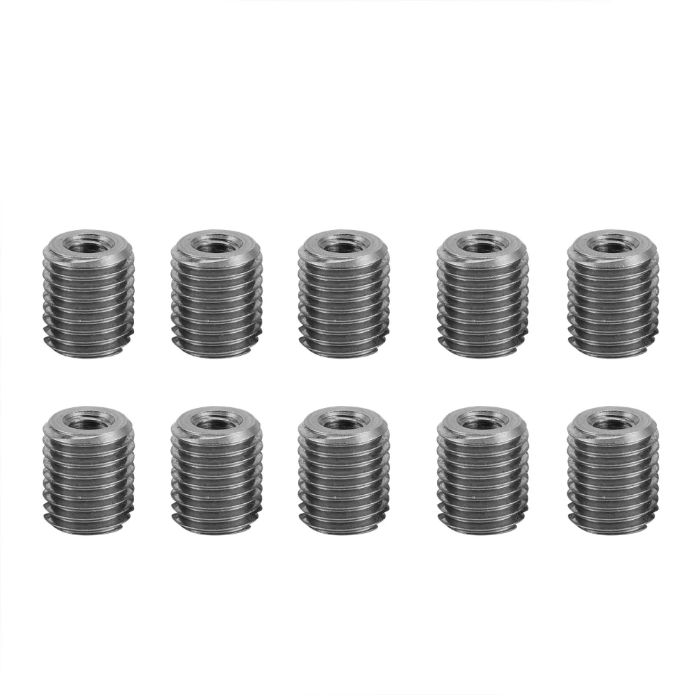 10Pcs Male Thread Nut Stainless Steel Extension Fastener Slotted Sleeve Repair Tool