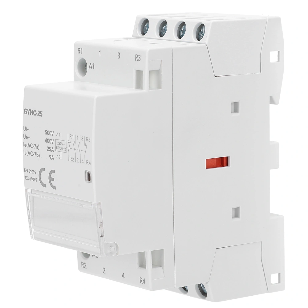 Modular Contactor White Portable Durable Electronic Module 50Hz 4P GYHC‑25 2NO 2NC