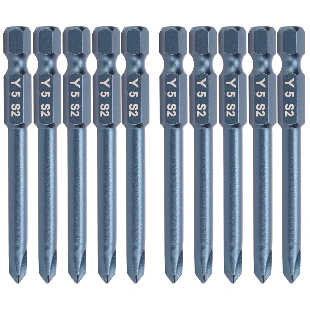 10Pcs Screwdriver Bit Electric YType Magnetic S2 Alloy Steel Remove Socket Hand Tool Hardware