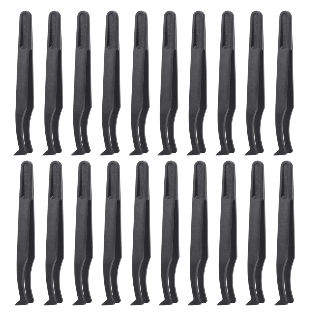 20Pcs AntiStatic Tweezers Carbon Fiber for Watch Phone Electronic Circuit Repairing 93306