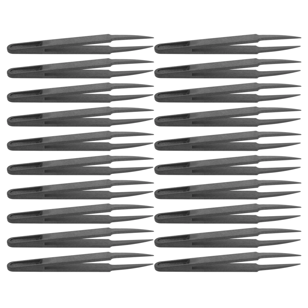 20Pcs Tweezers Carbon Fiber AntiStatic High Accuracy Industrial Repairing Tools 93303