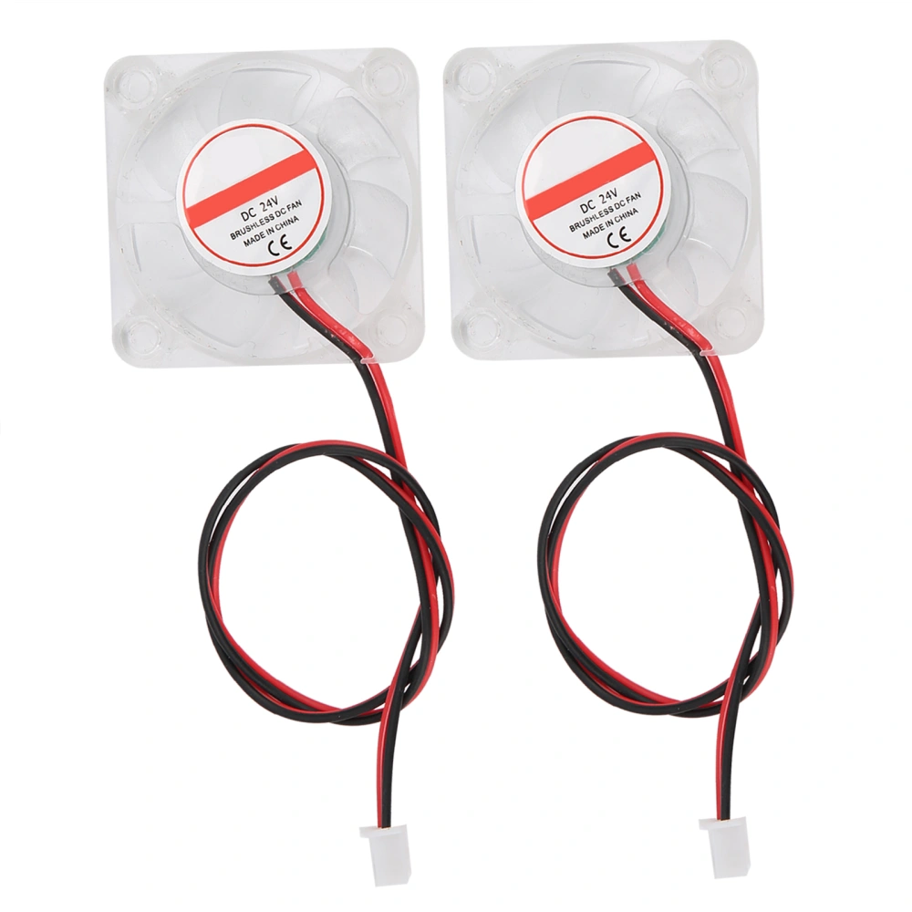 2Pcs 3D Printer Cooling Fan LED Light Hydraulic Bearing Mini Radiator 4010 for V6 Hotend24V