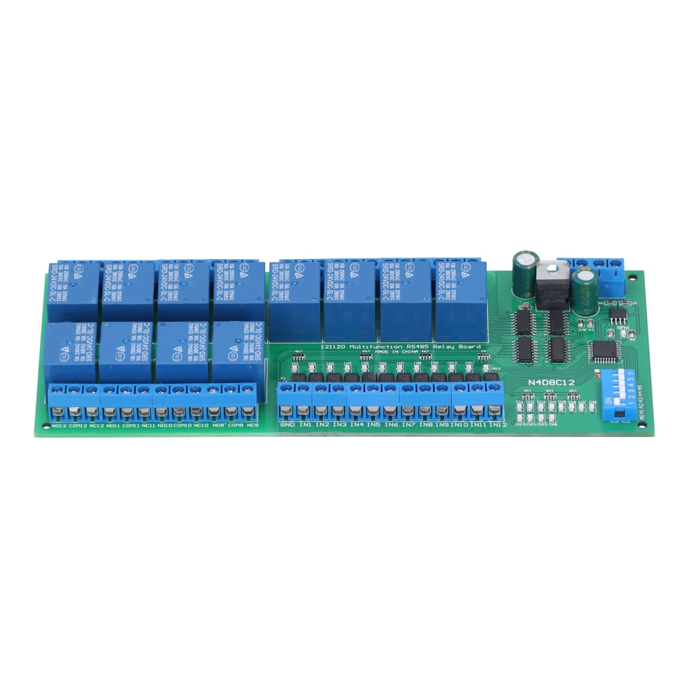 Relay Module 12 In 12 Out Electronic Component Without Shell RS485 Board N4D8C12 24V