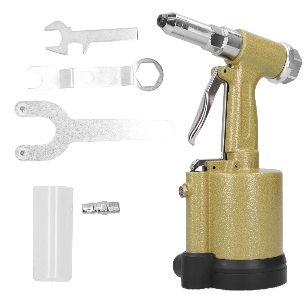 Hydraulic Pneumatic Rivet Gun Air Riveter Puller Industrial 3-Jaw Riveting Tool KP-703 GoldJapanese Style