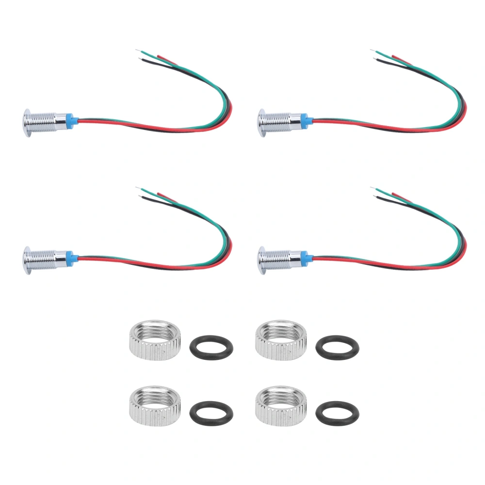 4 Set LED Indicator Light Common Cathode Lamp Industrial Control Components 8mm 110‑