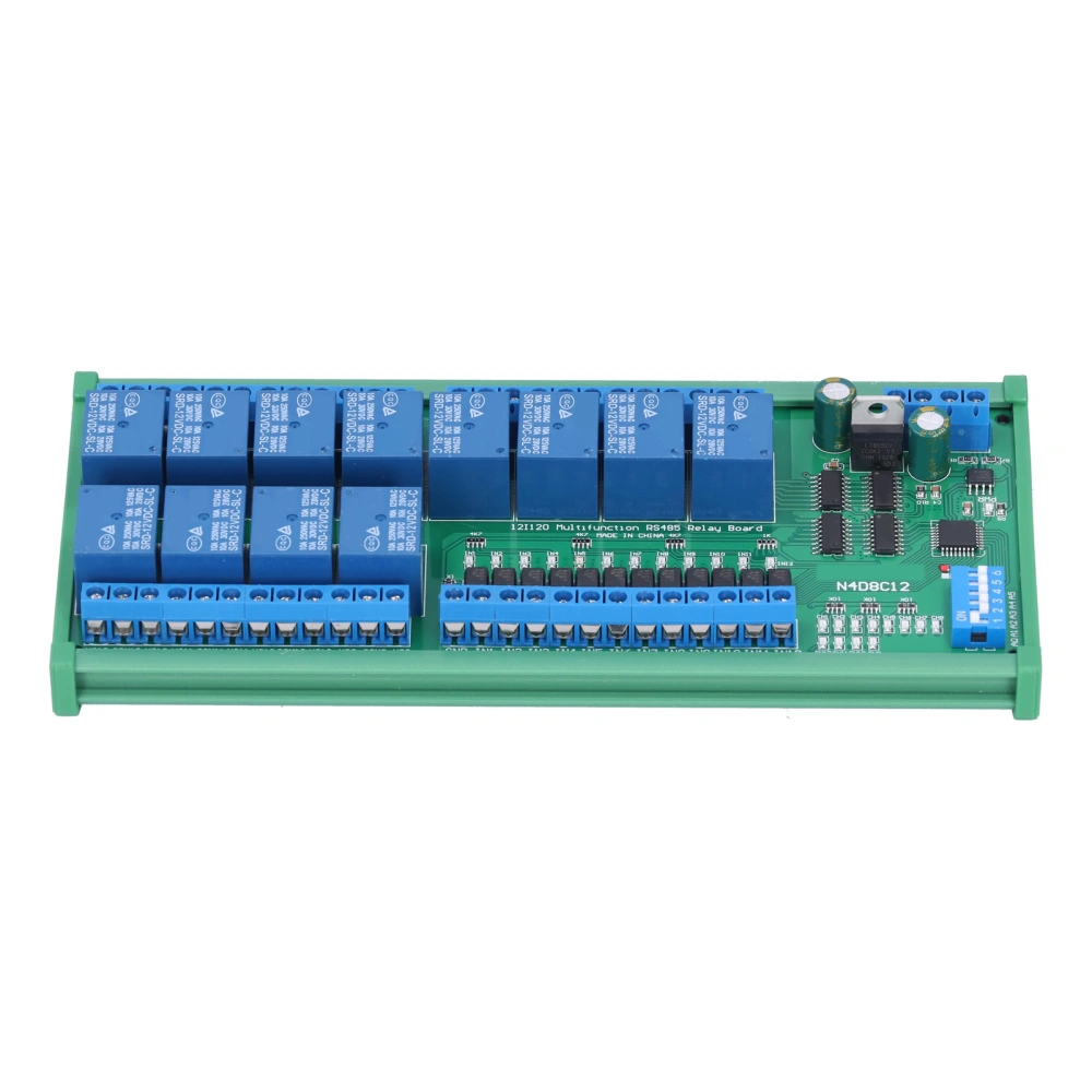 Relay Module 12 In 12 Out RS485 Electronic Board PLC with DIN Guide Rail Box N4D8C12 12V