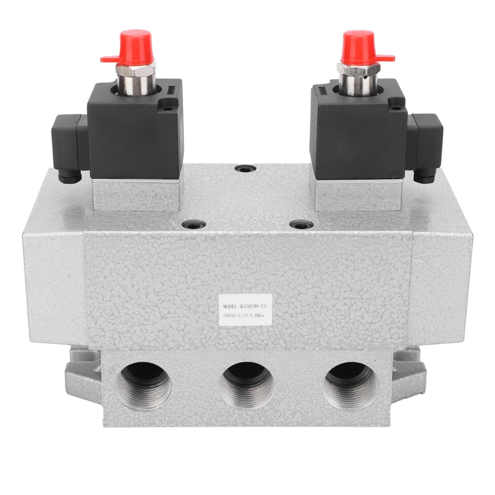 Solenoid Valve for Air Dual Coil Electronic Control 3‑Position 5‑Way G1in 0.15‑0.8Mpa K35D2H-25DC24V