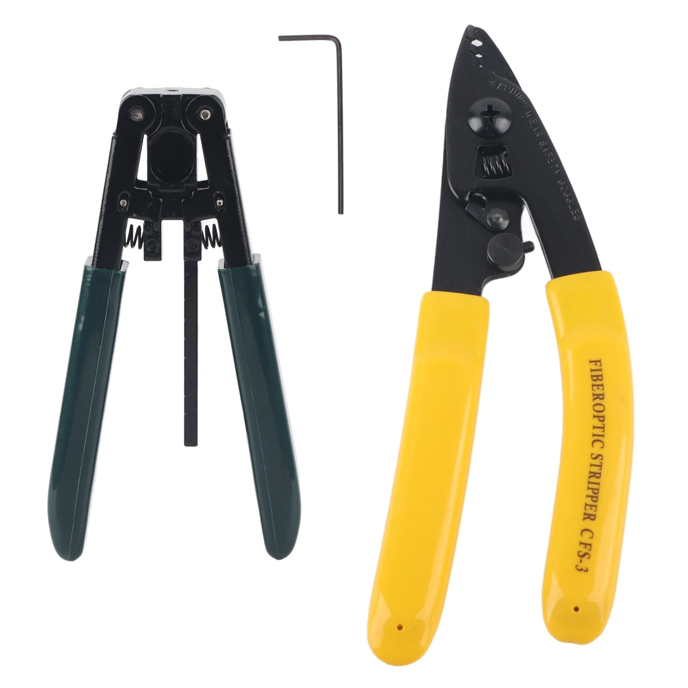 Fiber Cold Splicing Tool 3Port Pliers Optical Stripper Drop Cable Coating Scissor