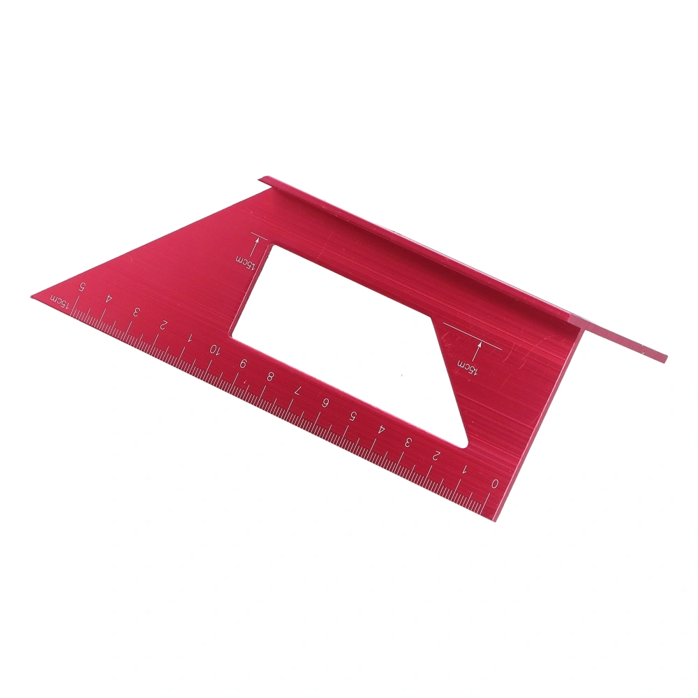 45°/90° T Angle Gauge Straight Ruler 3D Mitre Degree Measuring Tool for Woodworking(Red )