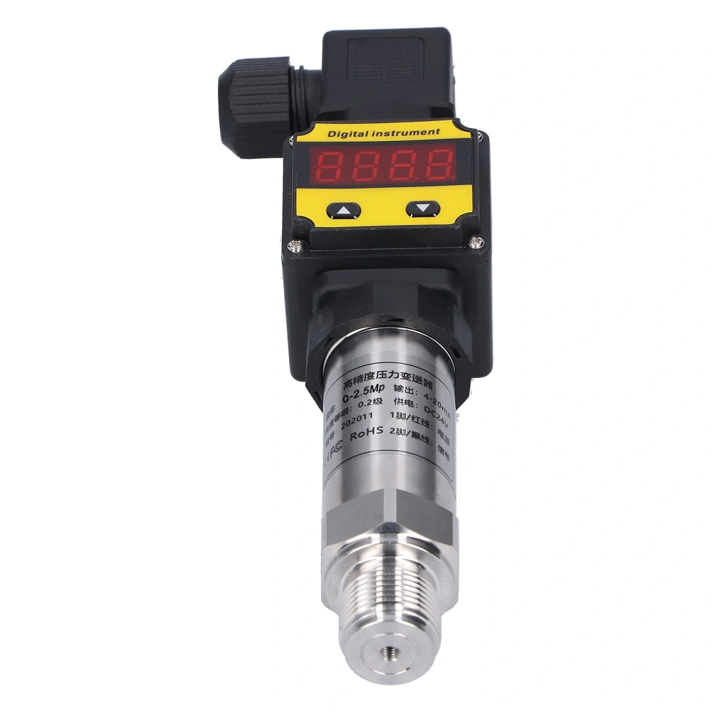 Diffusion Silicon Pressure Transmitter Digital Water Air Pressure Transducer 24V DC 4‑20mA0-2.5Mpa