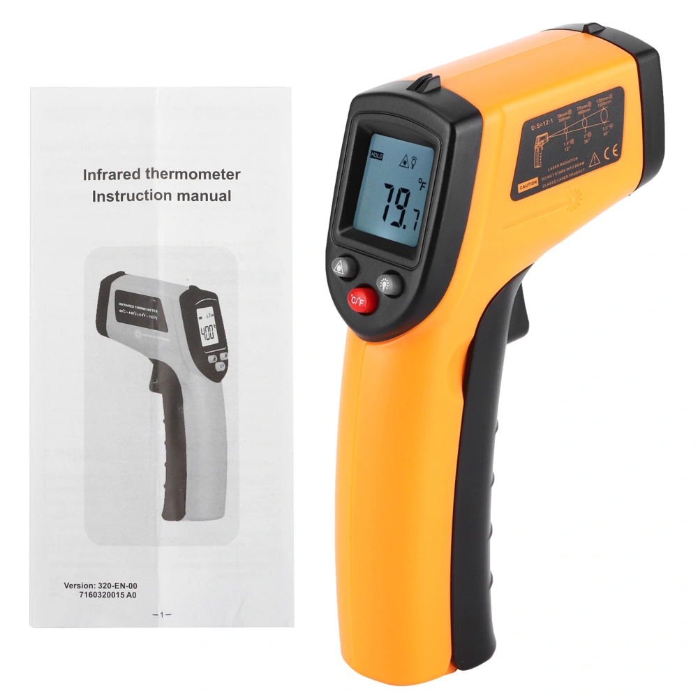 GM320 -50-400℃ Industrial Infrared Thermometer Handheld Non Contact Temperature Tester Meter