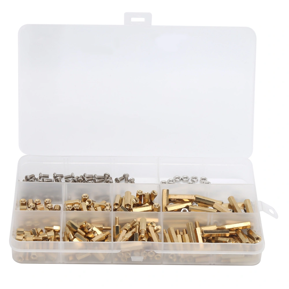 300Pcs Hex Standoff Spacer Brass Motherboard Pillar Screw Combination Fastener Hardware M3