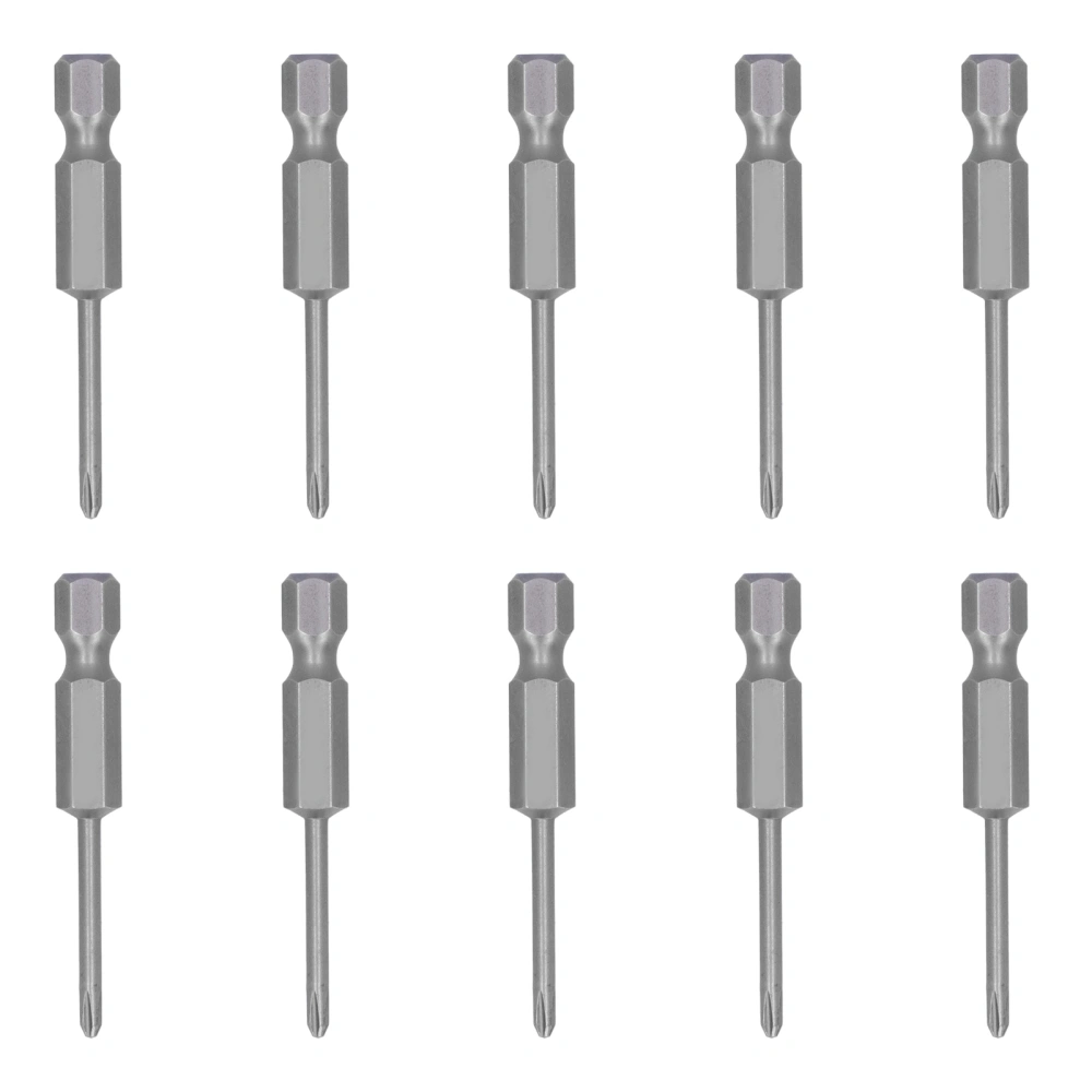 10Pcs Cross Electric Screwdriver Bits Magnetic Alloy Steel Replacement Parts 2.5mm