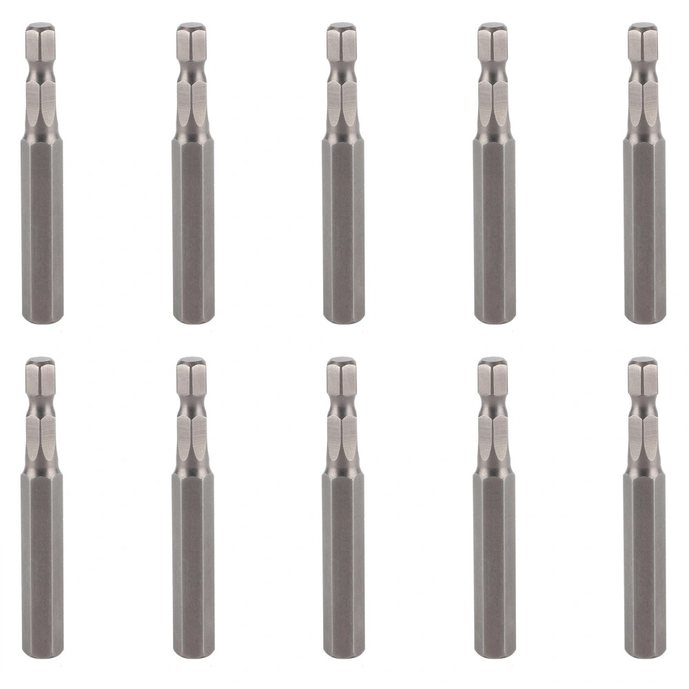 10Pcs Screwdriver Bit Electric 8mm Hex Strong Magnetic Hardened Hardware Hand Tool S1/4 65mm