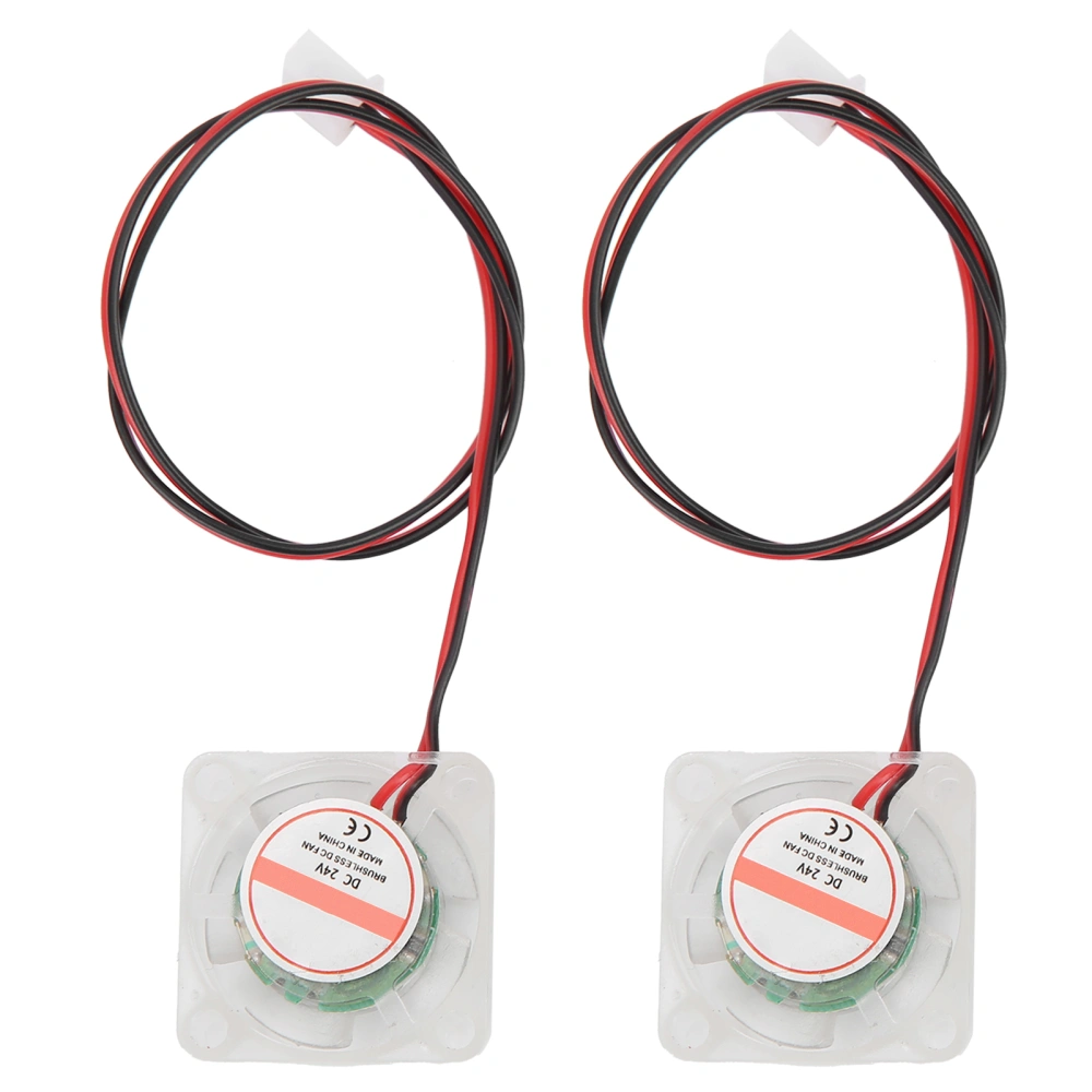 2Pcs 3D Printer Cooling Fan for V6 Hotend LED Light Transparent Industrial Supplies 251024V