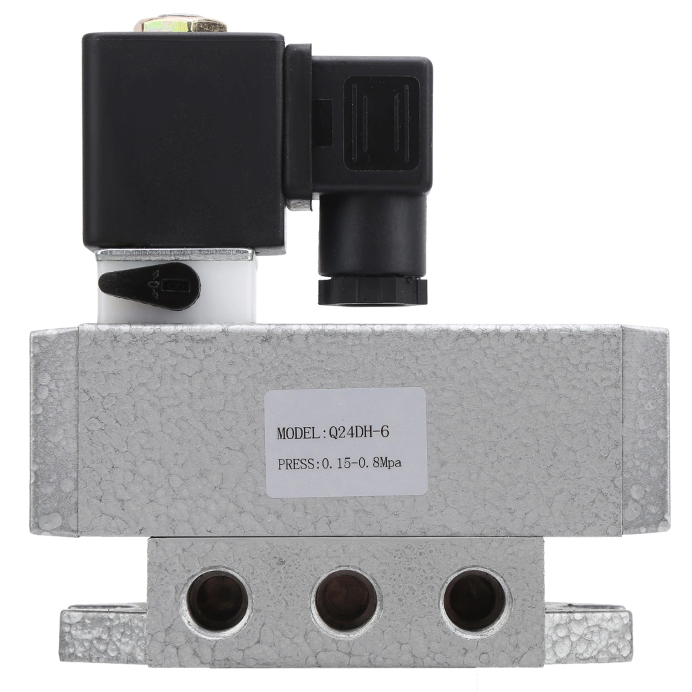 Electric Solenoid Valve G1/8in 2 Position 4 Way Square Single Control Directional Valve Q24DH‑6DC24V