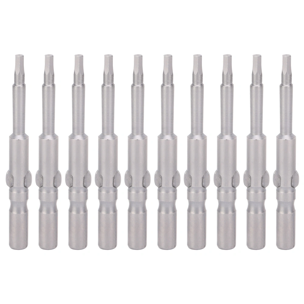 10Pcs Magnetic Head Screwdriver Bits S2 Alloy Steel Harden Hex Socket Hardware Parts