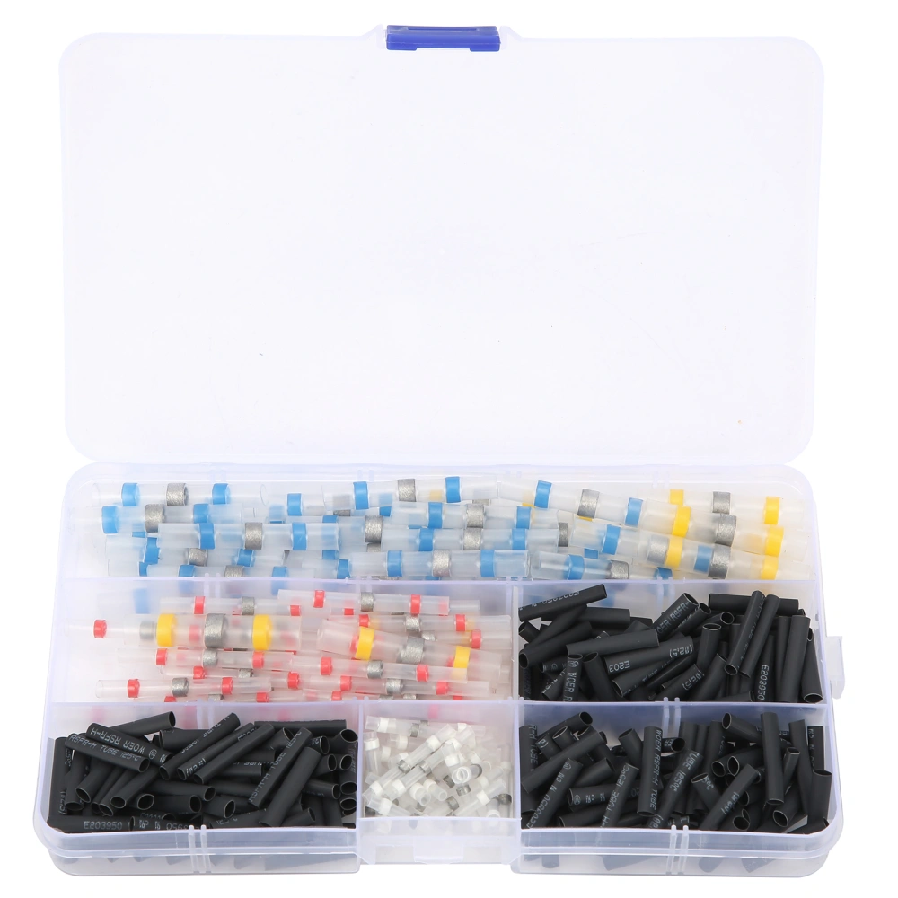 300pcs Heat Shrink Butt Crimp Connector Tube Waterproof Solder Sleeve Wire Connector Set