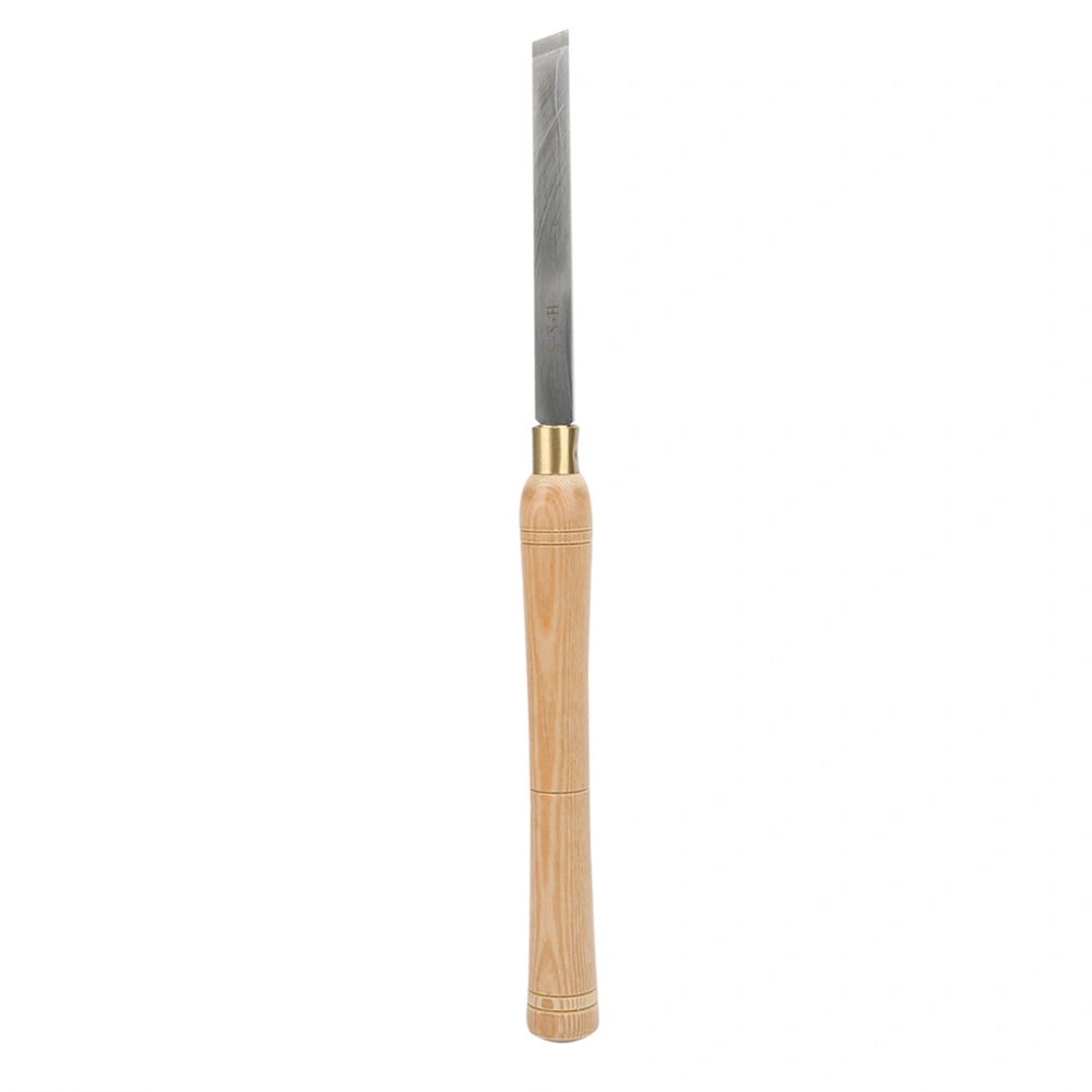 Wood Turning Tool HSS Blade Hardwood Handle Woodworking Lathe Chisel Small Oblique Head 15mm