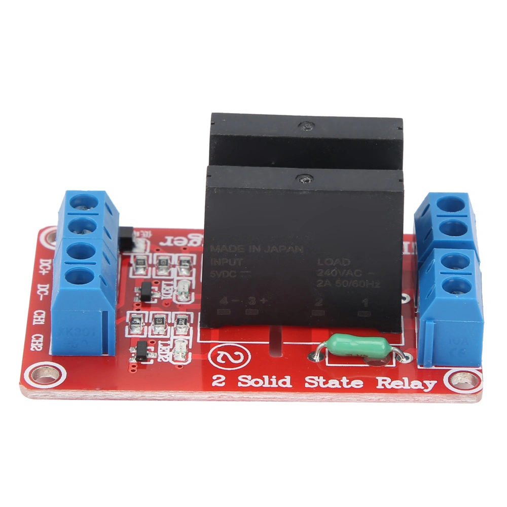 2 Channel Solid State Relay Module SSR Module with Fuse DIY Electrical Supplies 240V/2A