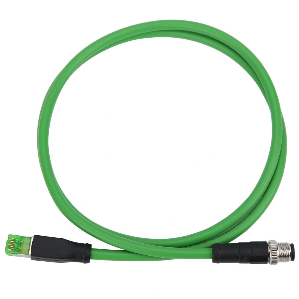 M12 to RJ45 Patch Cord 4Pin Networking Cable for Industrial Ethernet Applications IP67 Waterproof