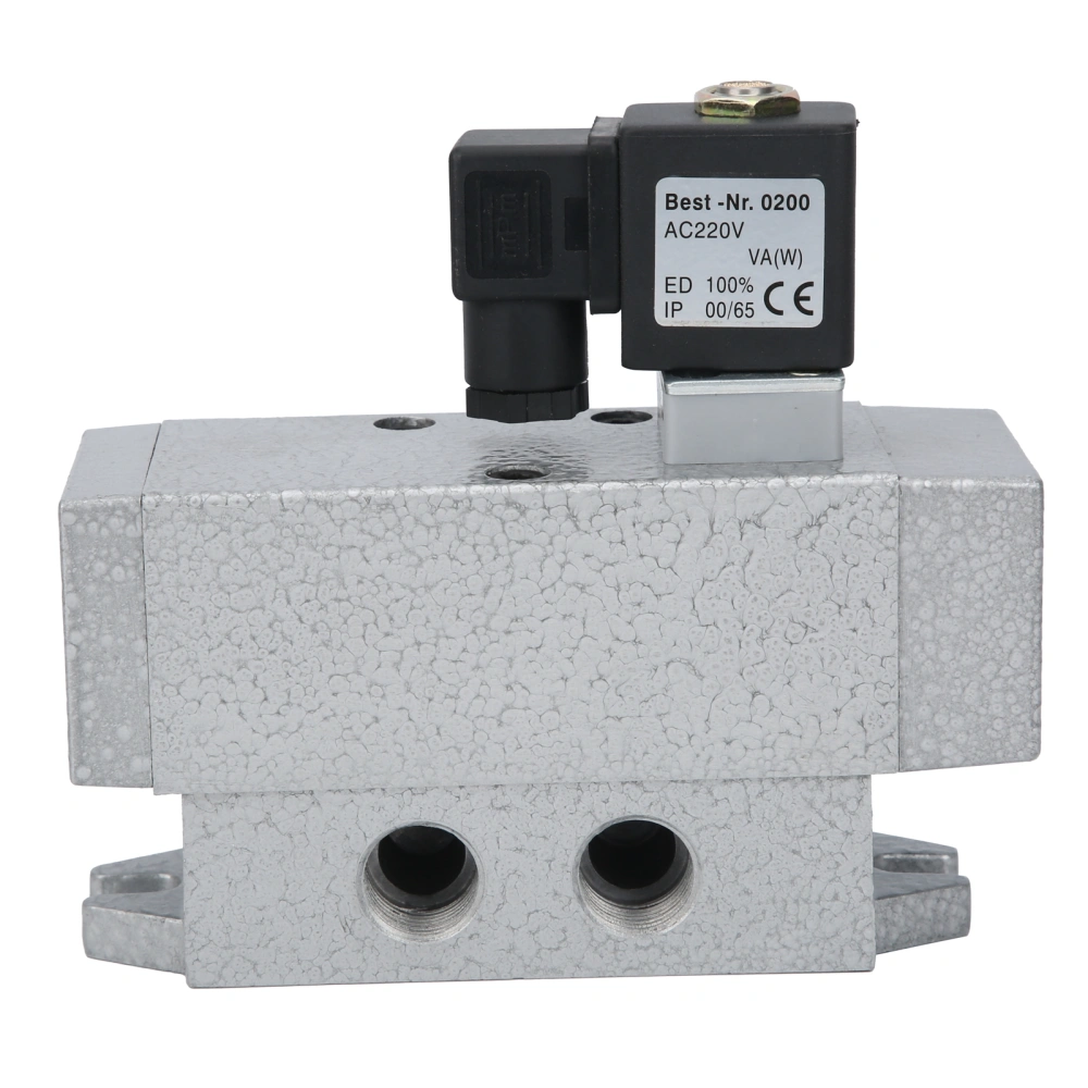 Electric Solenoid Valve G1/2in 2 Position 4 Way Single Control Directional Valve Q24DH‑15AC220V