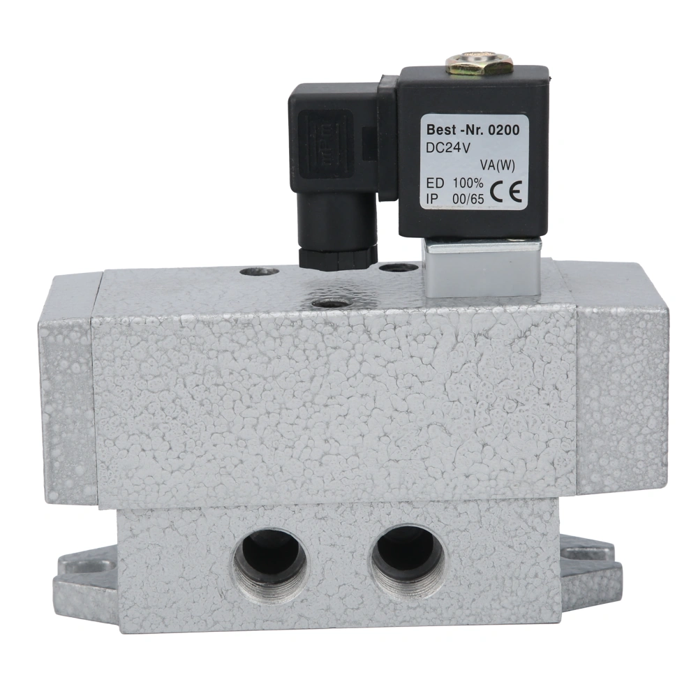 Electric Solenoid Valve G3/8in 2 Position 4 Way Single Control Directional Valve Q24DH‑10DC24V