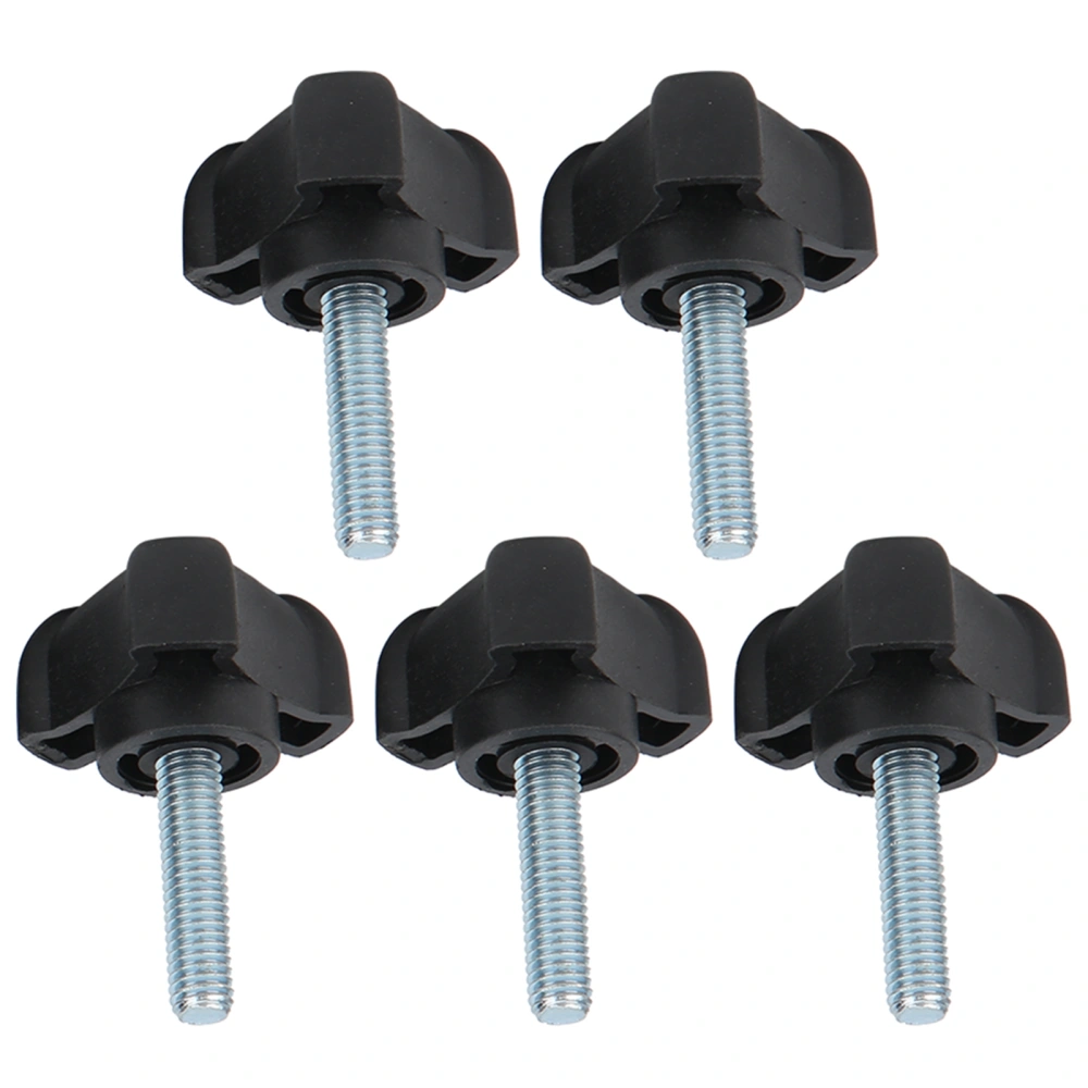 5Pcs Adjustable Knob Bolt Plastic Triangle Arc Handle Screw HandTwisted Locking Handle M6 25mm