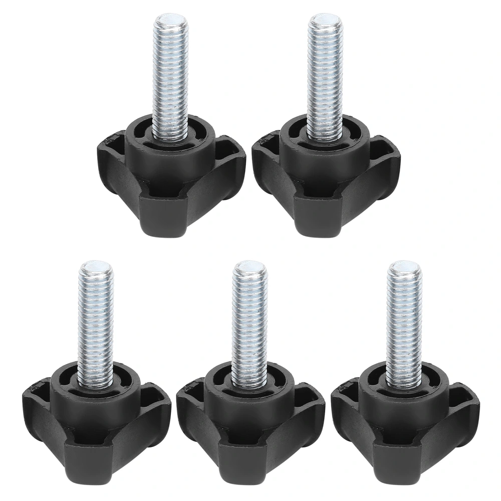 5Pcs M8 28mm Tightening Screw ABS Plastic Triangular Shape Head Hand Knob Screw Fastener