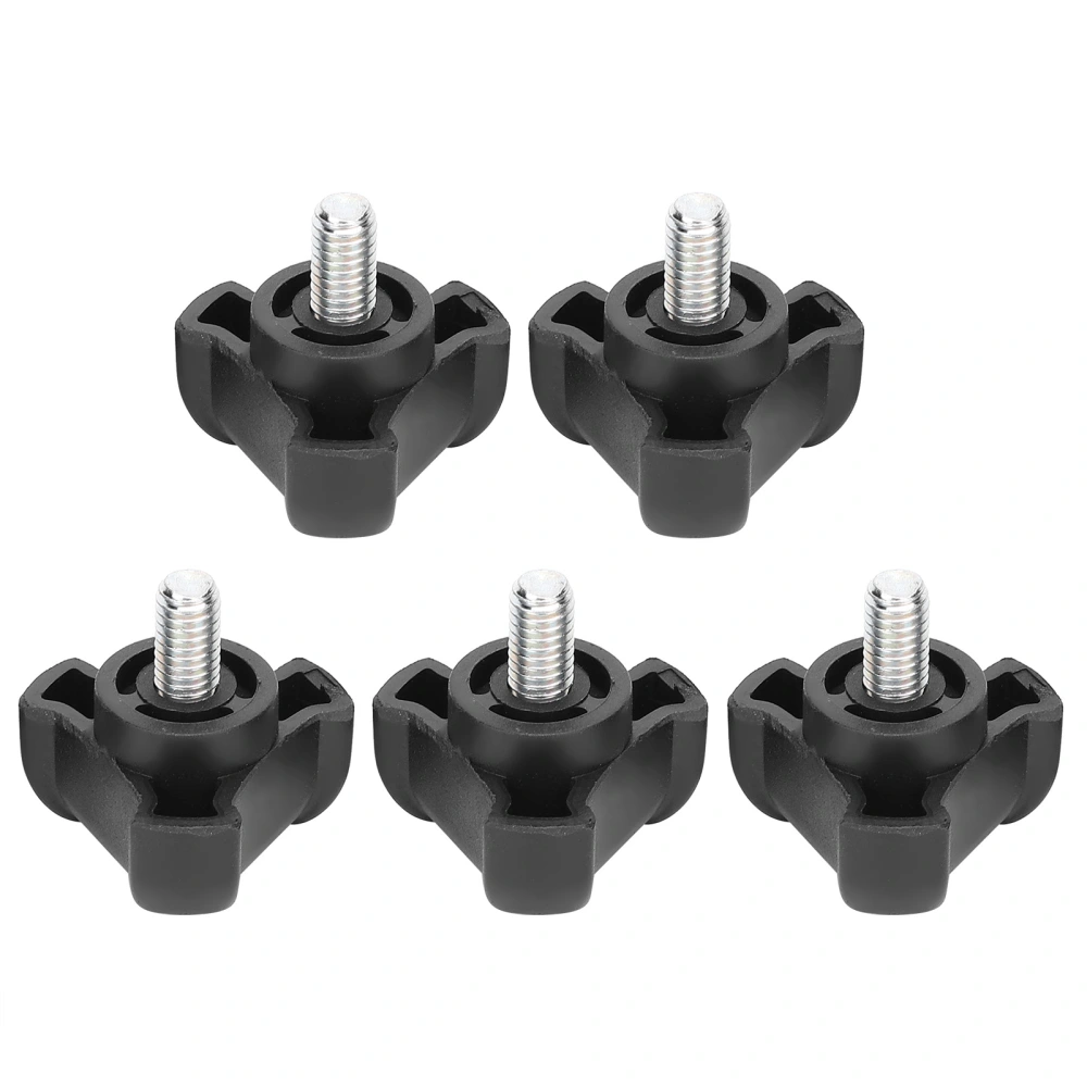 5pcs M6‑10mm Triangle Head Hand Clamping Nuts Knob Hand Grip Thumb Screw