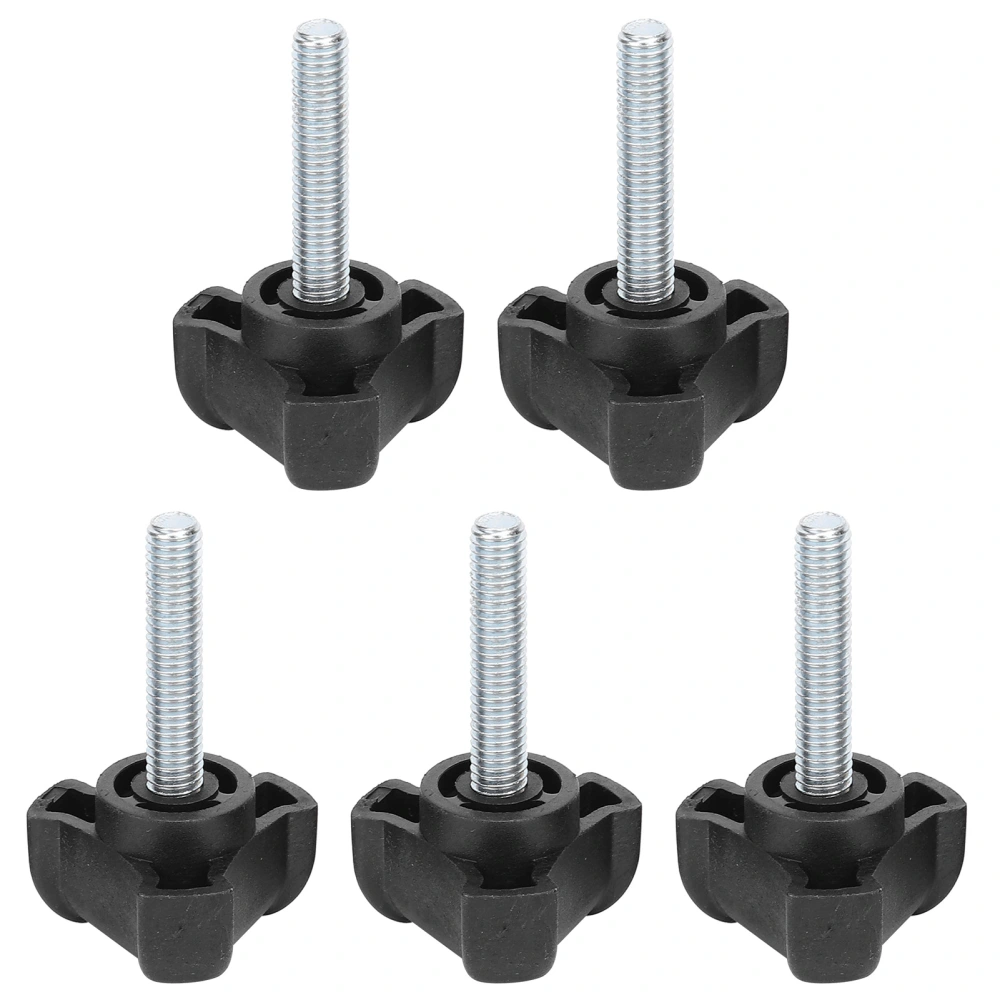 5pcs M6‑30mm Thumb Screw Hand Grip Triangle Head Hand Clamping Nuts Knob