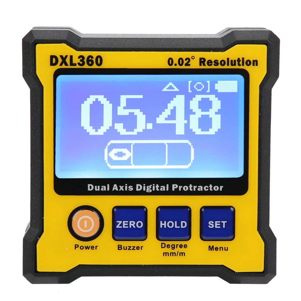 DXL360 Dual Axis Digital Protractor Electronic Inclinometer with Magnetic 100‑240V