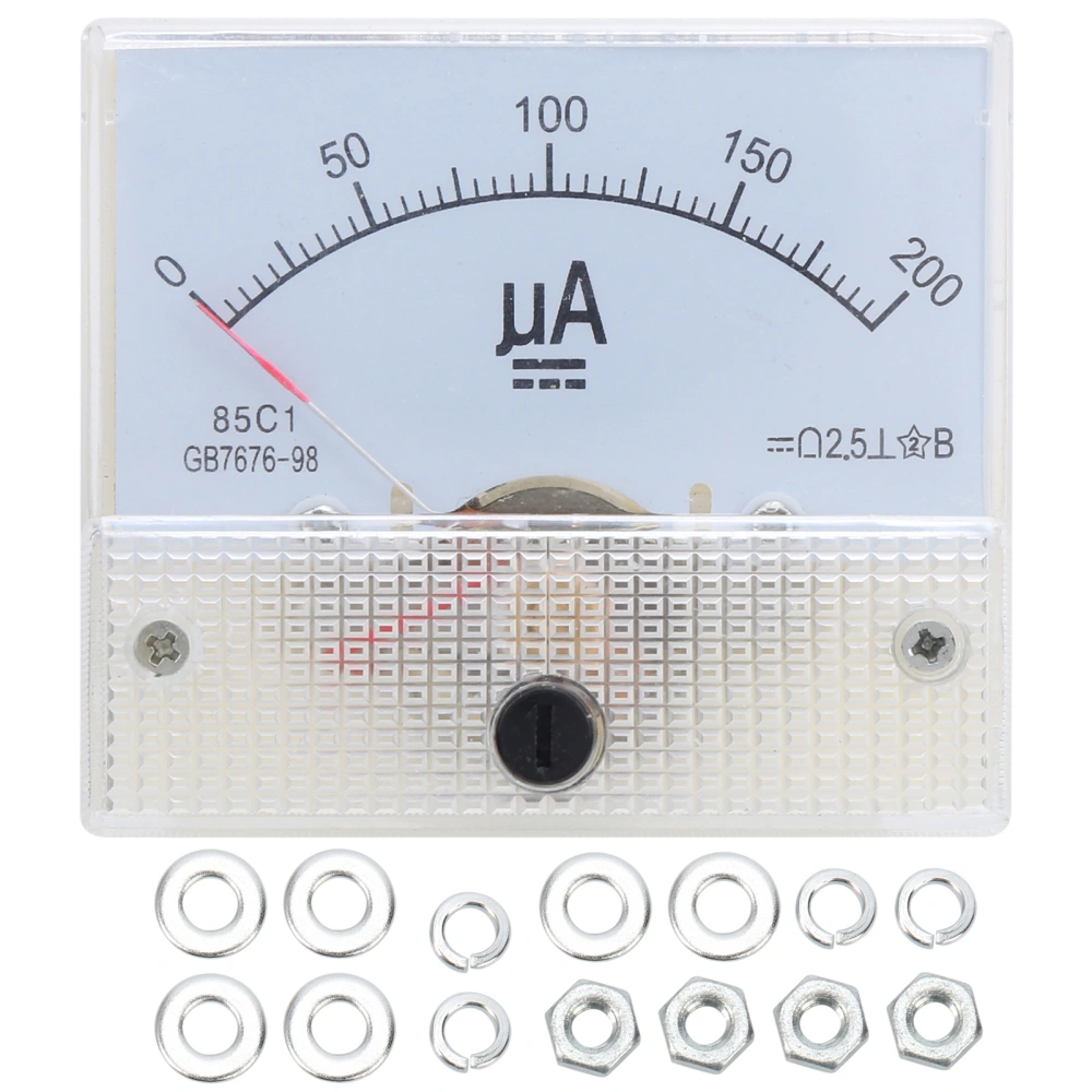 85C1 DC 0~200UA Pointer Current Meter HighAccuracy Ammeter Analog Panel Current Measuring Meter