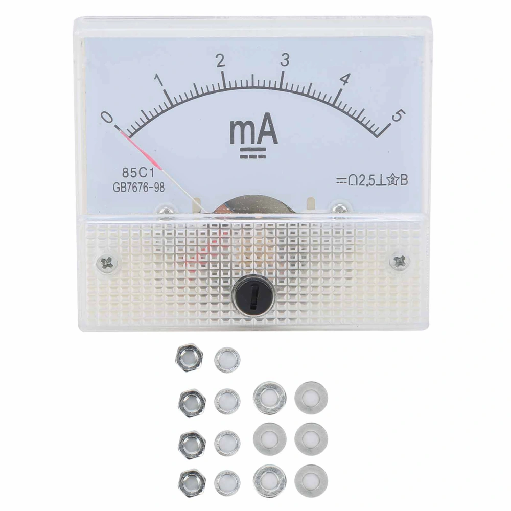 DC 0‑5MA Pointer Current Panel Meter Measurement Devices Amperemeter Tester Gauge