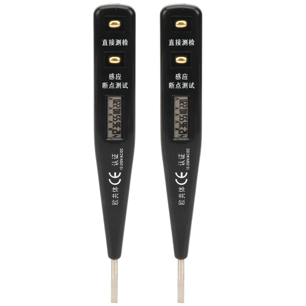 2pcs Sensitivity Test Pencil Digital Display Electric Compact Pen Voltage Detector Multi-Function