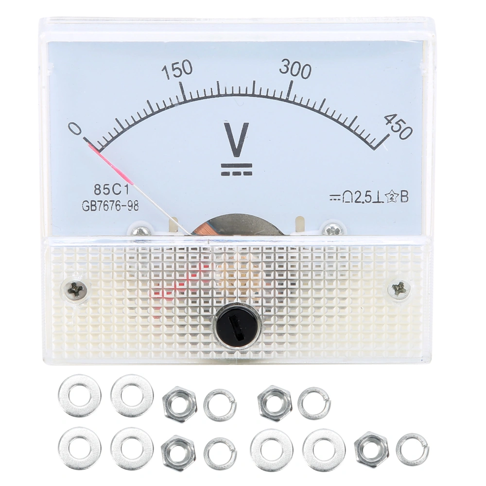 Pointer DC Voltmeter 0‑450V Voltage Meter Gauge Circuit Measuring Instrument ±2.5% Accuracy