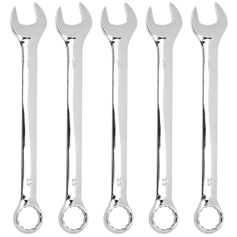 5Pcs Combination Wrench Set Ratcheting OpenEnd Industrial Hand Operated Tool 23mm