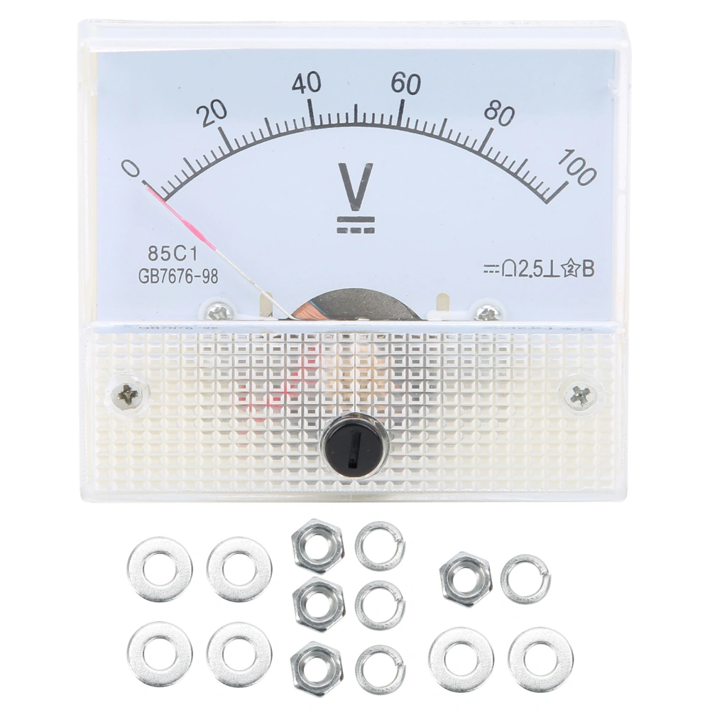 Pointer DC Voltmeter Panel Volt Voltage Meter Measuring Instrument 85C1 DC 0~100V