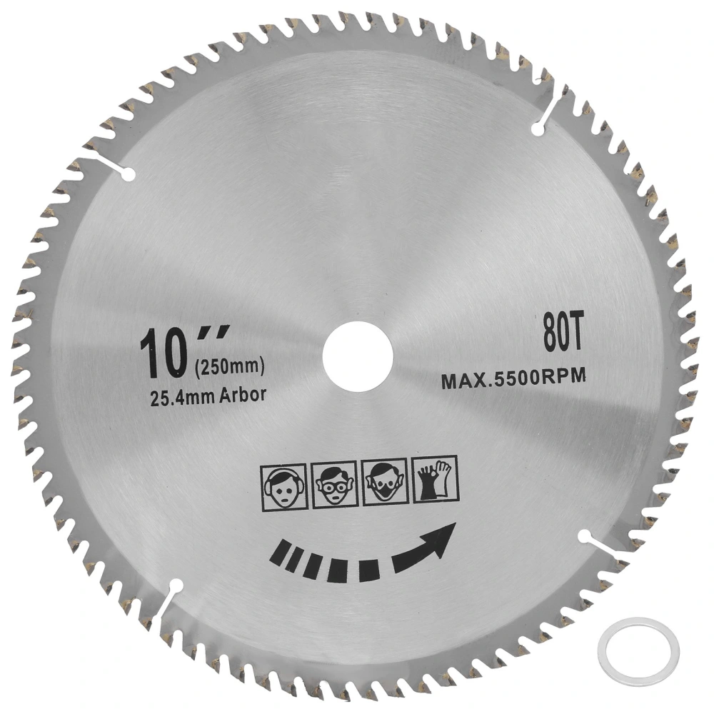 10 x 80T 254mm Circular Saw Blade Cutting Disc Woodworking Cemented Carbide Saw Blade